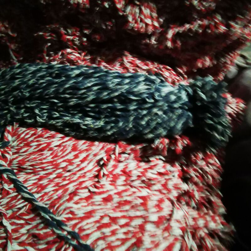 Mop replacement head cotton string rope binding belt homemade mop accessories flower thread red and white blue cotton yarn mop strip