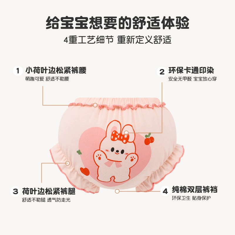 Children's cotton underwear shorts for boys 1–3 years, cute printed 90–120 cm