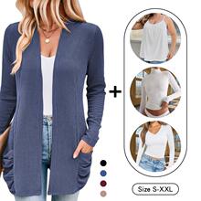 M 23493 Ribbed knit cardigan coat ������֯�������׿羳��