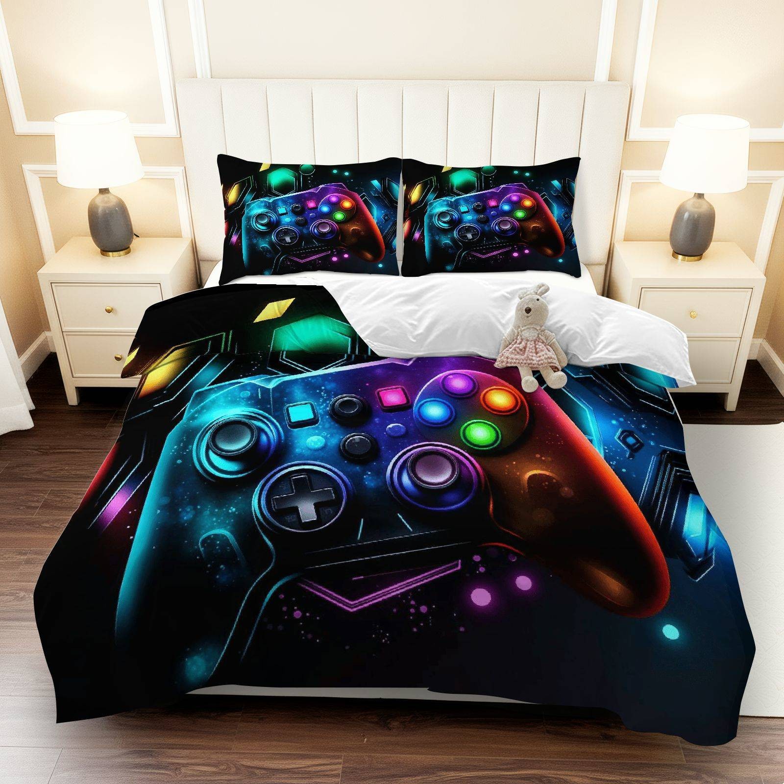 Impresión digital transfronteriza abrasión edredón juego de deportes electrónicos kits textiles suaves pro-piel TEMU / JIT