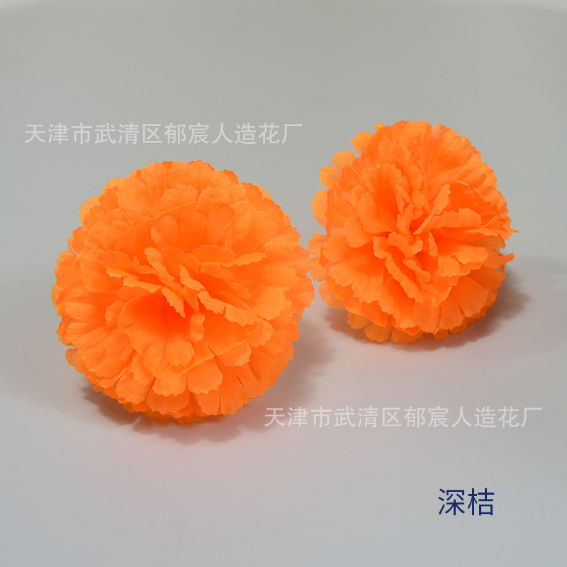 Venta al por mayor de claveles artificiales de seda para decoración de pasteles de Halloween, columnas de flores de claveles, red de flores, suministro transfronterizo.