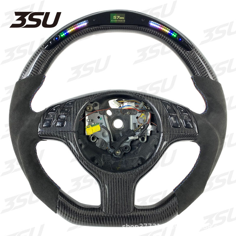 Suitable for Bmw E46 E36 M3 E53 330Ci 325I Led Leather Carbon Fiber Steering Wheel