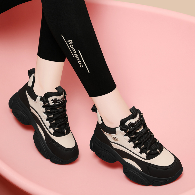 Demi-season shock-absorbing lightweight sneakers platform for…