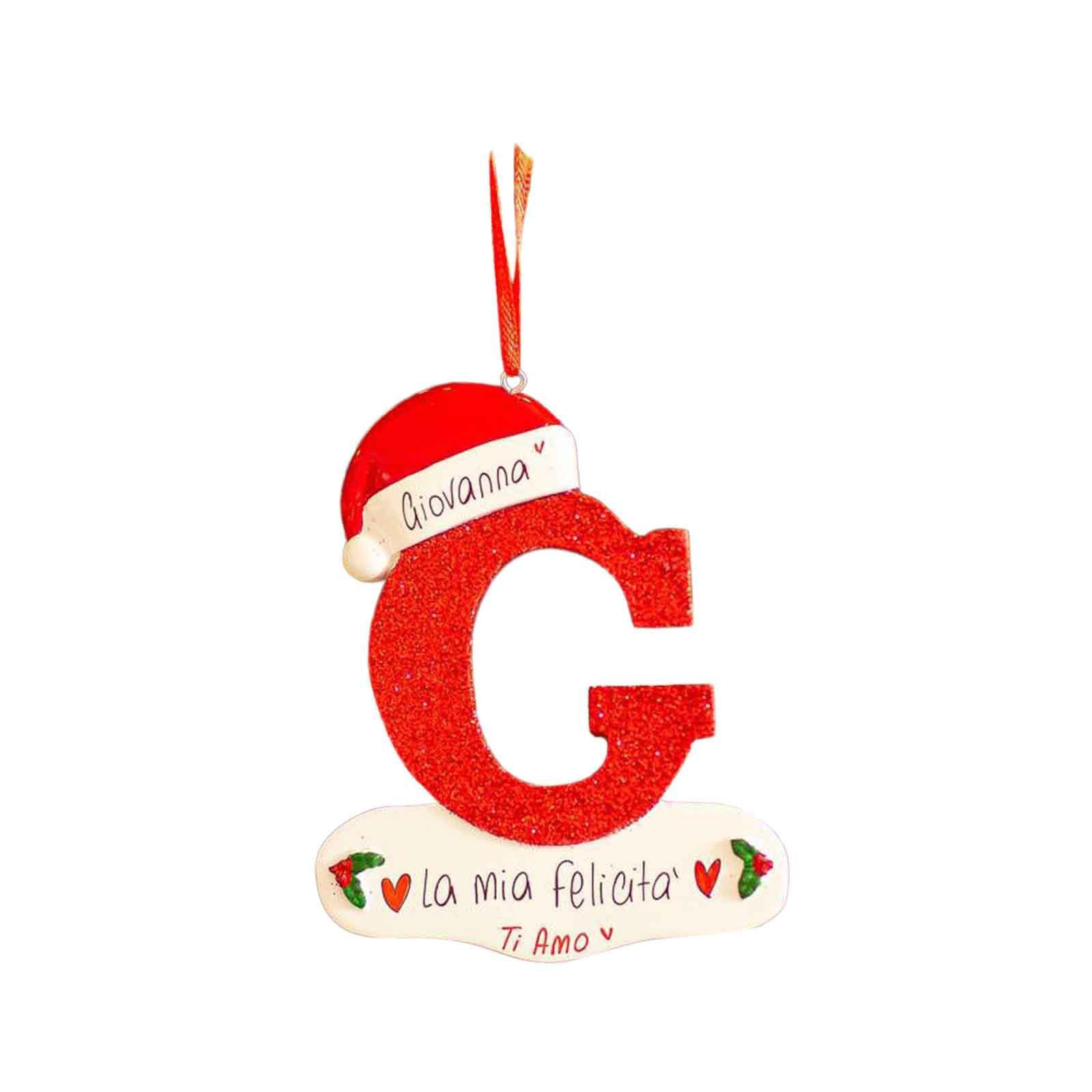 2023 personalizado DIY nombre decoración de Navidad colgante de madera letra colgante de Navidad colgante ornamento image 12