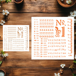 Cross-Border Dropshipping Handbook Cut Out Engraving Pet Plastic Shielding Board Hand-Painted Graffiti Spray Decorative Digital Diagram Template
