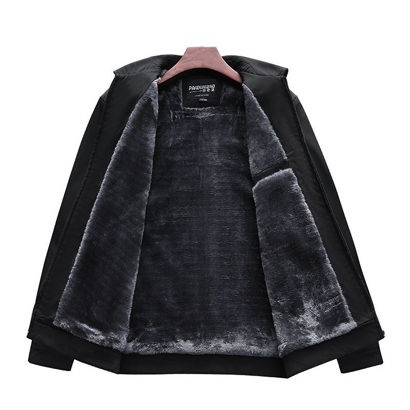 60 chaqueta de mediana edad abuelo de los hombres de invierno de 70 años de edad