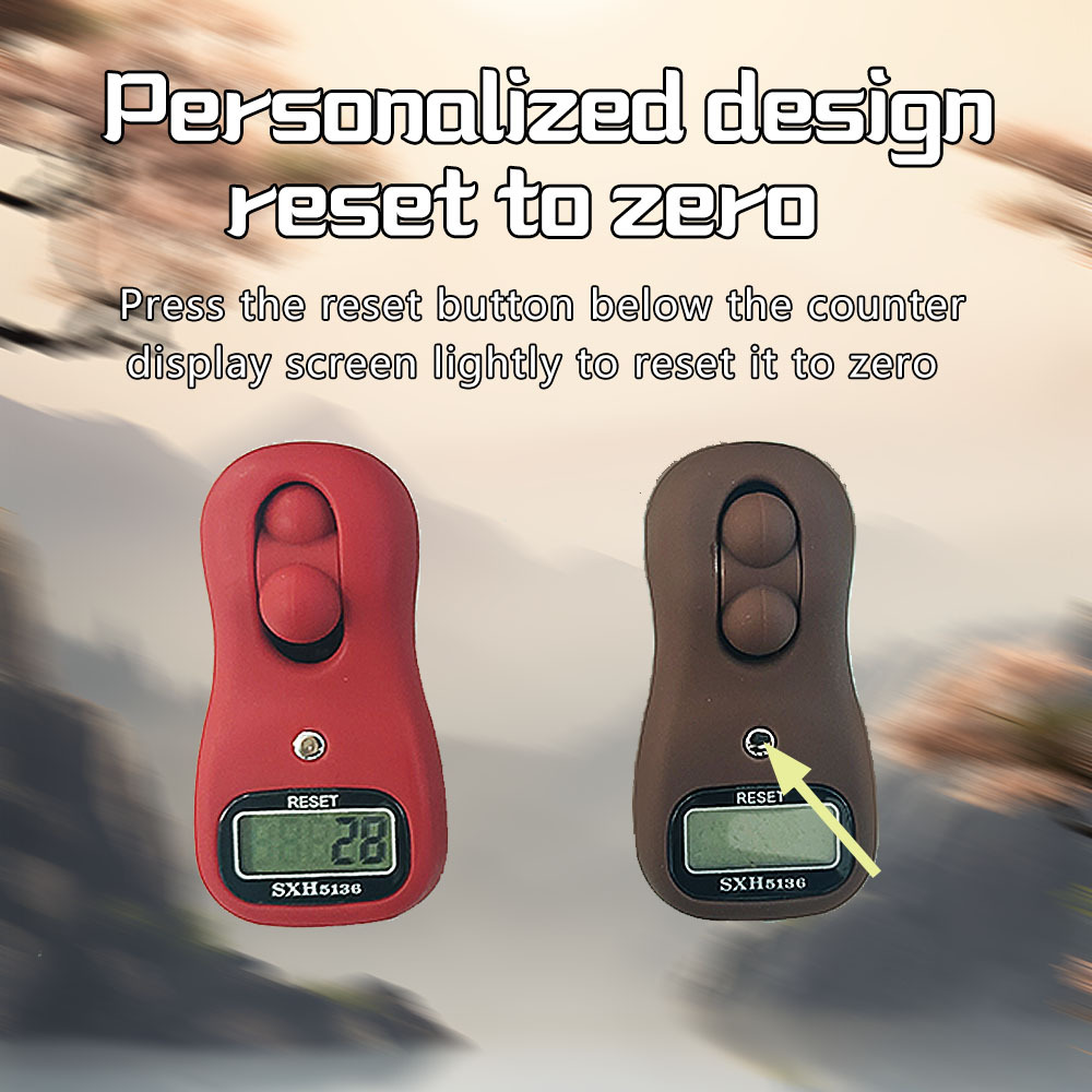 3001p喷漆可更换纽扣电池手动LCD液晶数显指环迷你戒指电子计数器