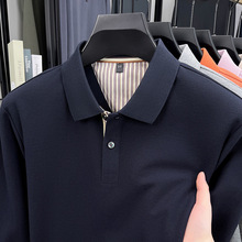美国正品汤米纯棉长袖T恤男翻领秋季简约商务休闲POLO打底衫上衣