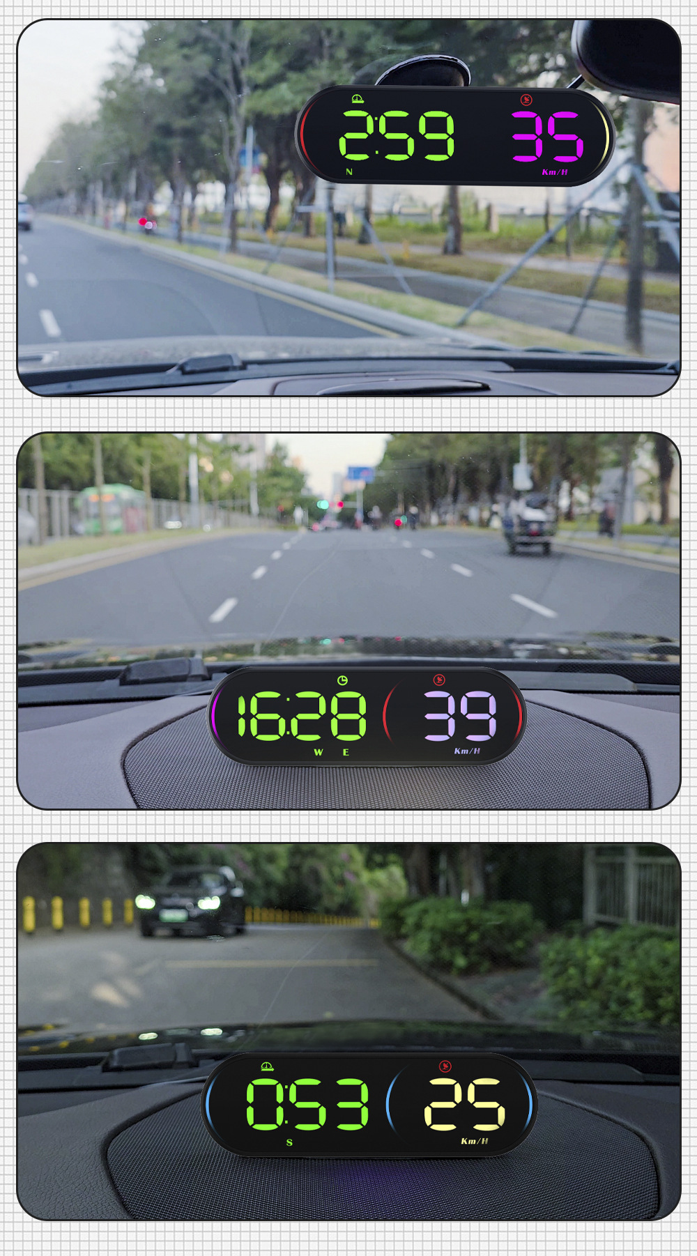 New G26 HD Universal Car HUD |   GPS Multifunction Speedometer