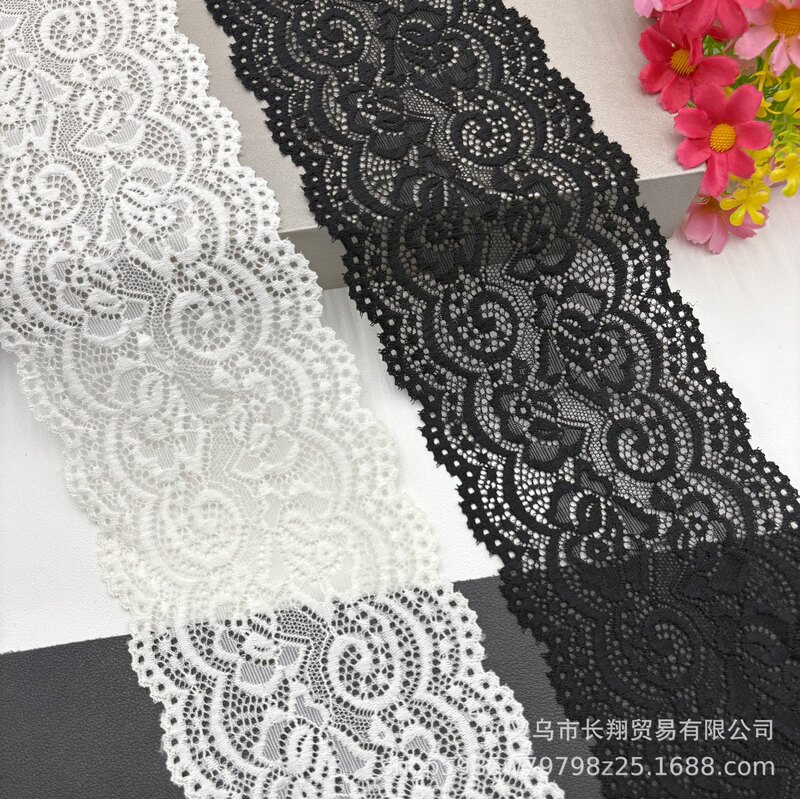 In-Stock 10/15cm Soft Elastic Lace Trim, Sexy Lingerie Lace Fabric, DIY Skirt Hem