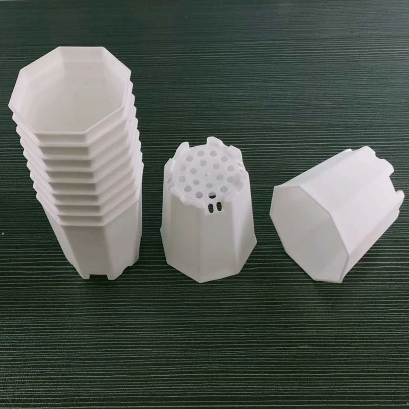 Новый белый восьмиугольный Succulent горшок база оптовая внешняя торговля горячий продажа восьмиугольный жесткий помол белый контейнер