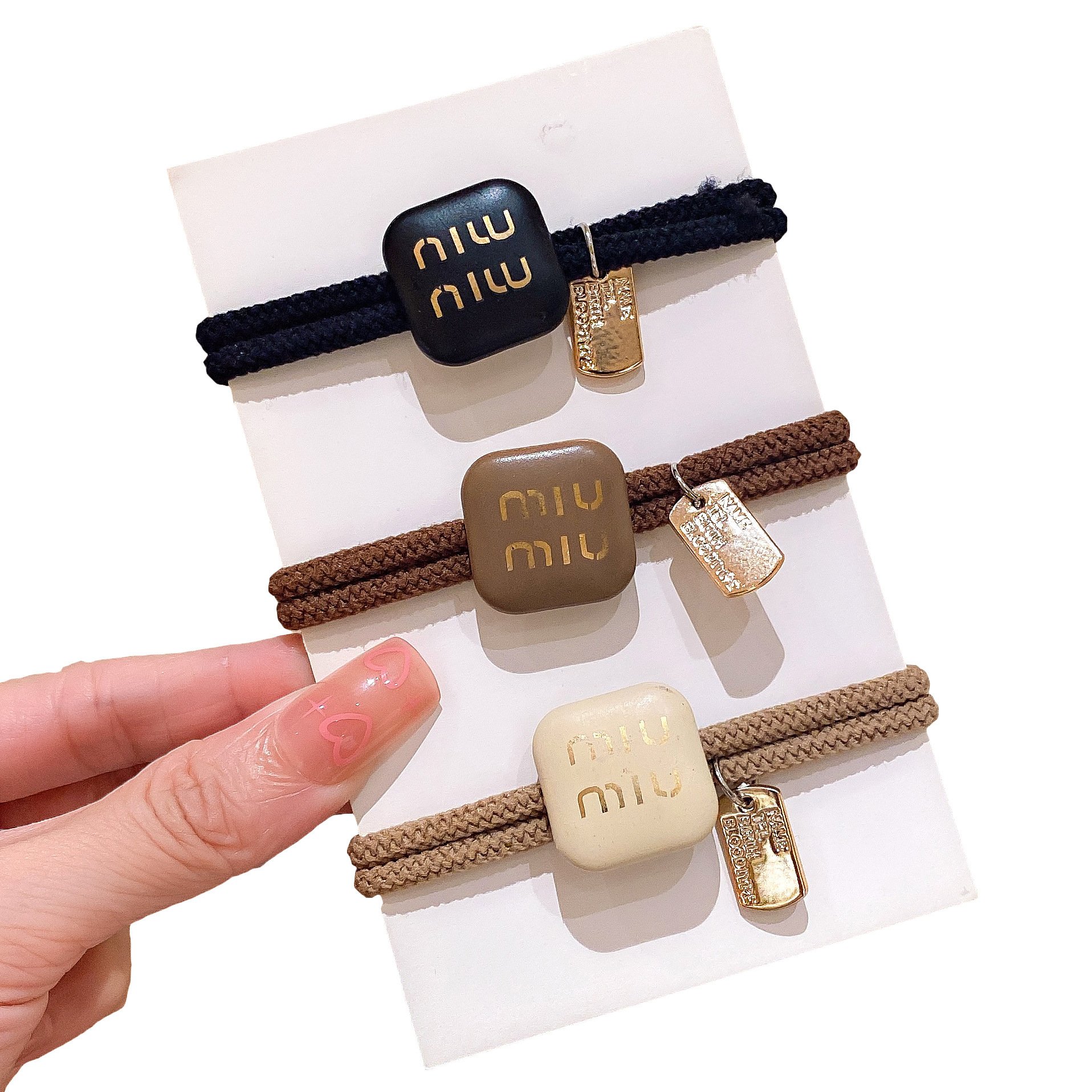 2023 nueva letra cuerda de pelo corbata bola cabeza banda de pelo banda de goma de alta calidad de las mujeres gruesas de alta elástica accesorios para el cabello