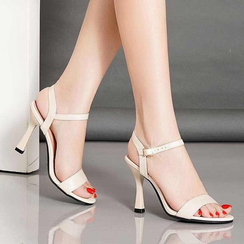 2026 nuevos zapatos de tacones altos de verano, zapatos de mujer, sandalias de tacones huecos con suela suave