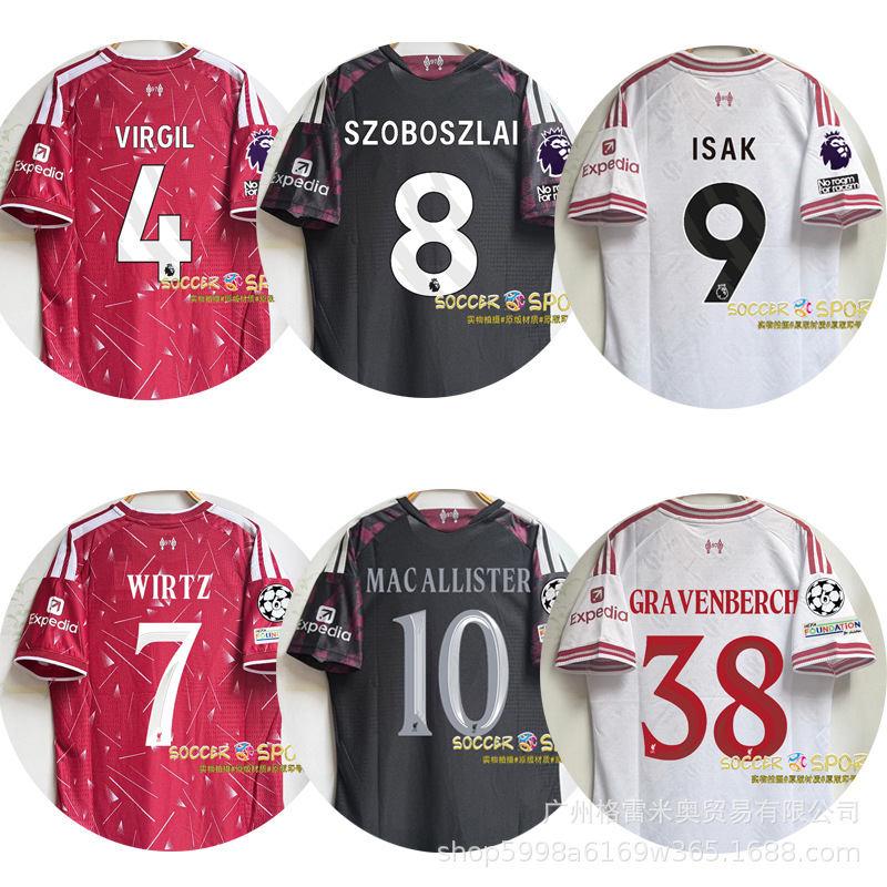 252627 Premier League Popular Football Jerseys Liverpool No. 4 Van Dijk No. 7 Luis No. 11 Salah Jersey