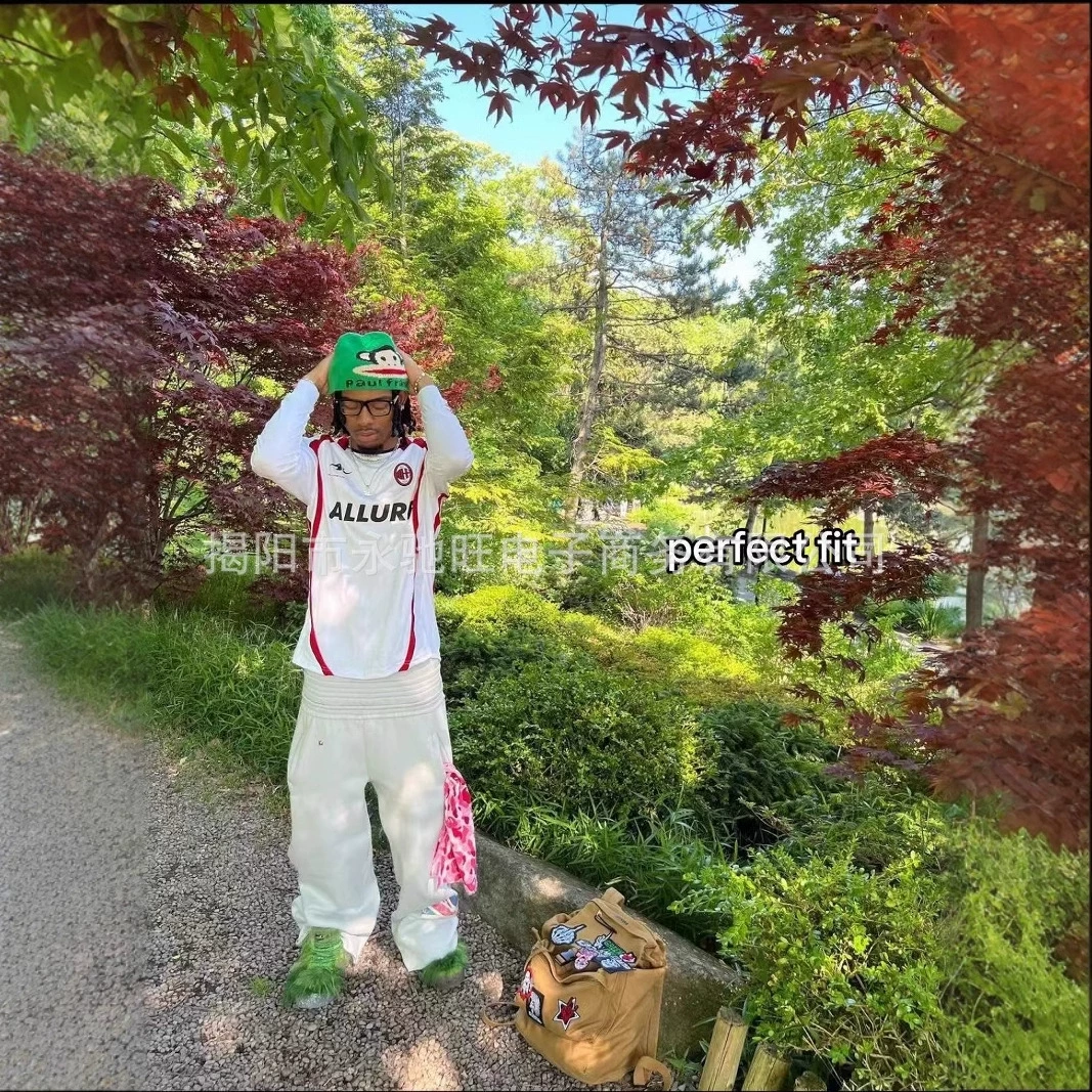 Трансграничный новый дизайн чувство двойной брюки повседневные брюки мужской американский стиль уличный хип-хоп прямой свободный повседневный брюки