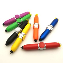 创意指尖旋转陀螺灯笔，旋转触控LED灯笔，减压陀螺触控笔