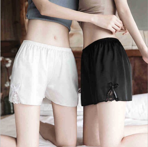 Safety shorts anti-transparency women's summer loose plus size outerwear thin leggings lace edge three-quarter shorts safety shorts