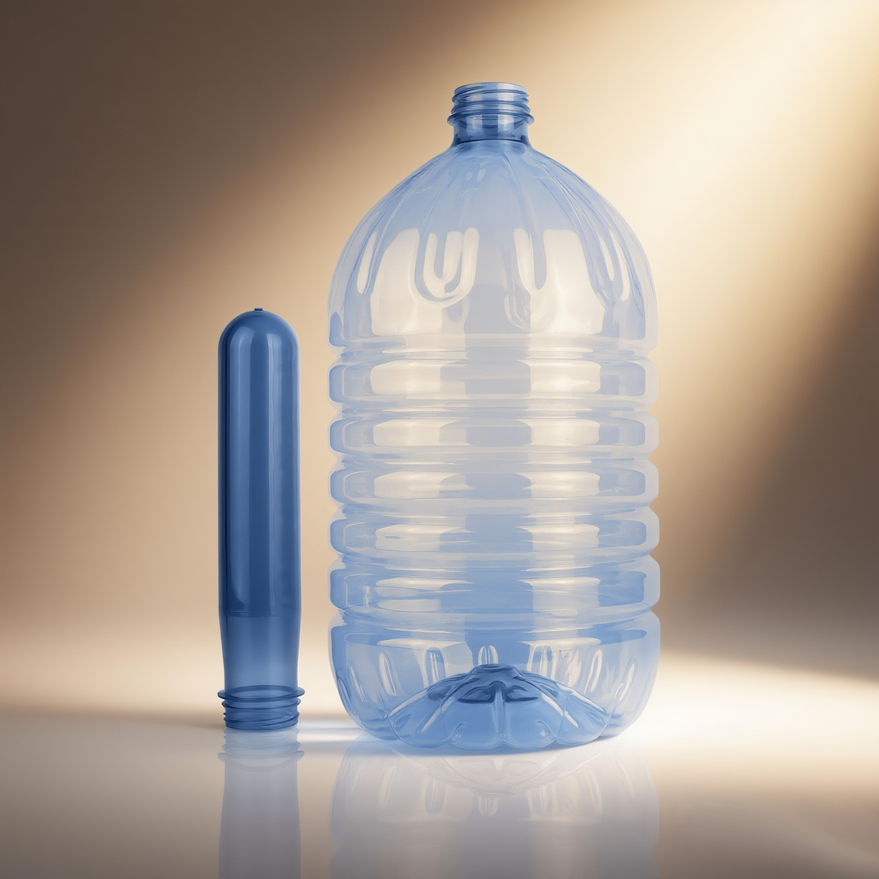 55mm calibre PET botella en blanco de grado alimenticio desechable de agua potable en blanco de alta transparencia soporte de producción personalizado