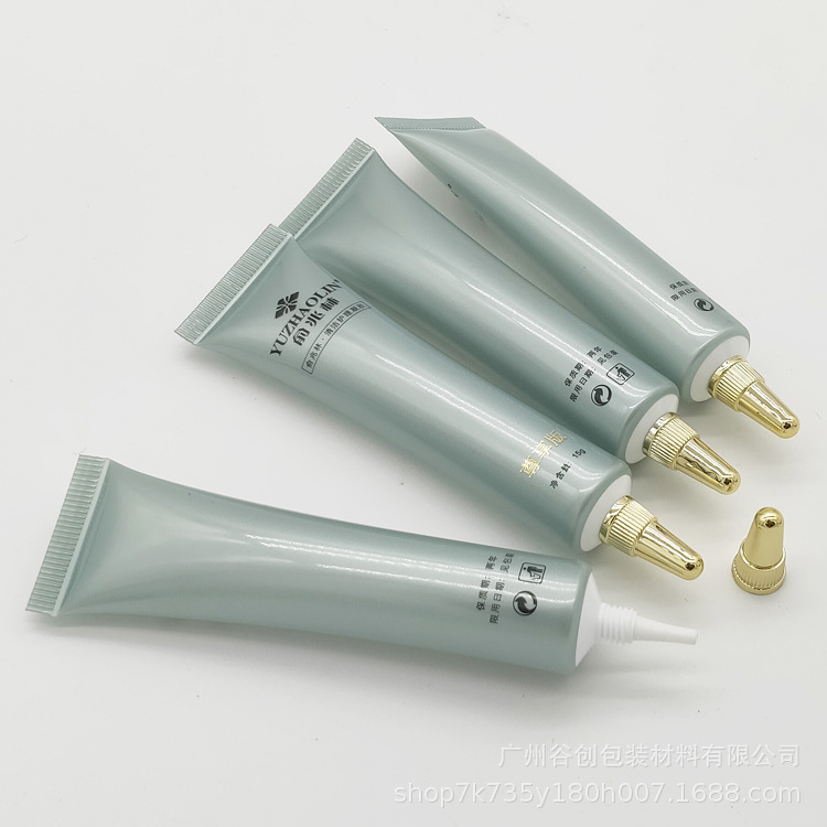 10克15克20克有色灰色管身PE软管电镀子弹头连体分体尖嘴盖化妆品