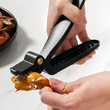 虾蟹工具鳄鱼型多功能蟹夹大闸蟹吃蟹工具蟹夹3件套304蟹针蟹钳夹