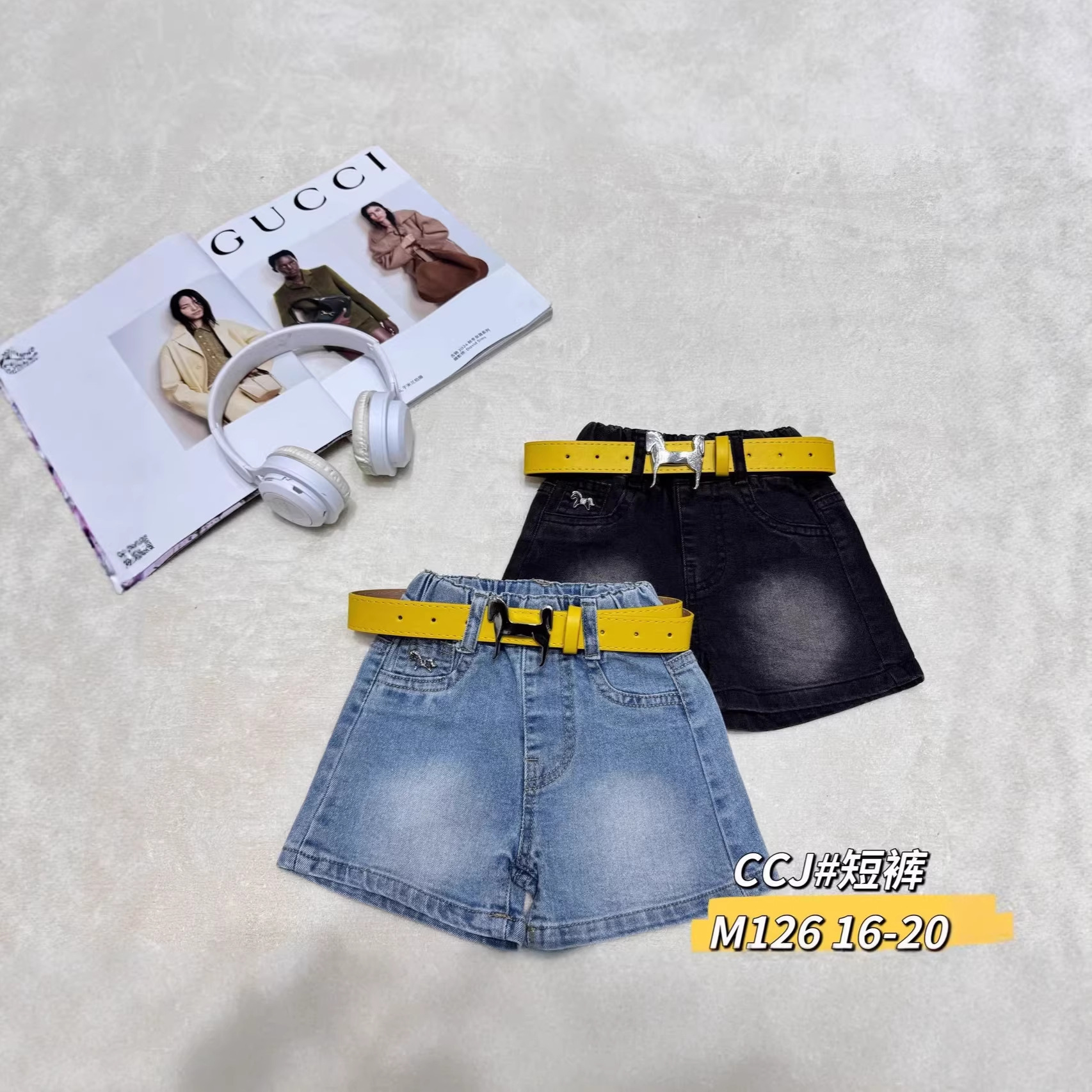 children's cotton shorts 5 pieces per pack + 5 belts（80-120