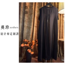 欧货2025依诺新款赫本气质修身长裙显瘦显高夏黑色红