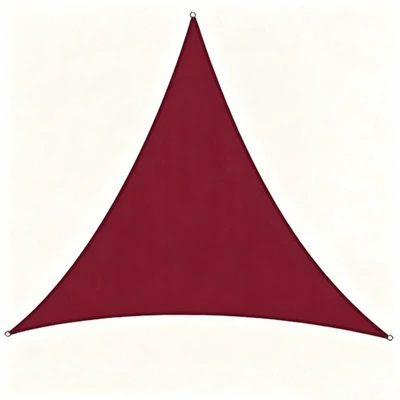 Avtomobil yan çətirləri — Tensile Sunshade Sail, Beautiful Decorative - wine-red-equilateral-triangle-22-2m
