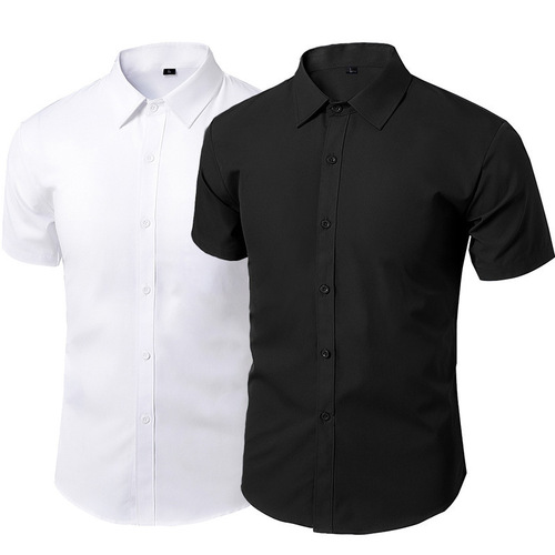 White Shirt Men Long Sleeve Iron-Free Business Formal Stylish Korean Version Professional Workwear Men's White Casual Suit Shirt