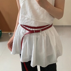 新しい韓国インスタイルブロガーファッション二重層ベルト pu レザーベルト多用途パーソナライズされたホットガールアクセサリーベルト