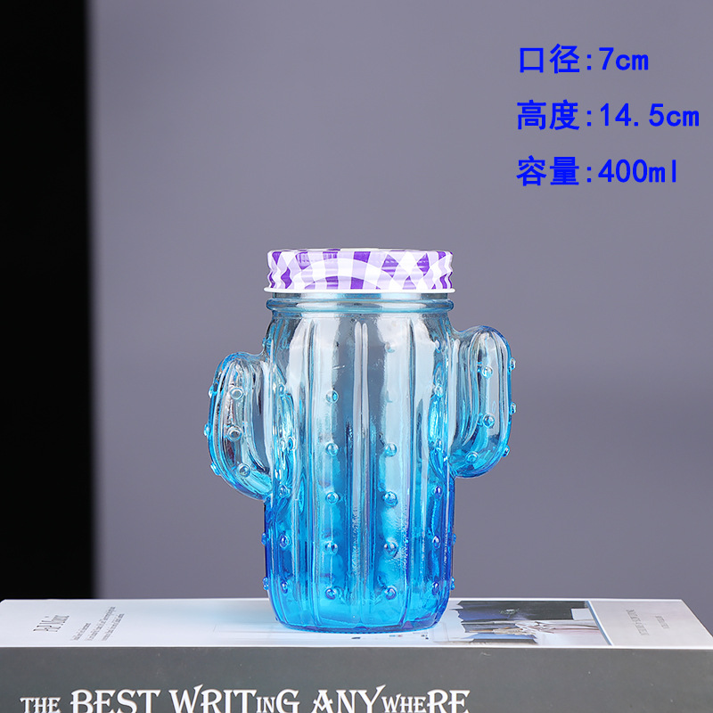 Fábrica al por mayor Polla taza Internet celebridad gradiente color Mason taza paja vidrio taza con mango fútbol taza de agua