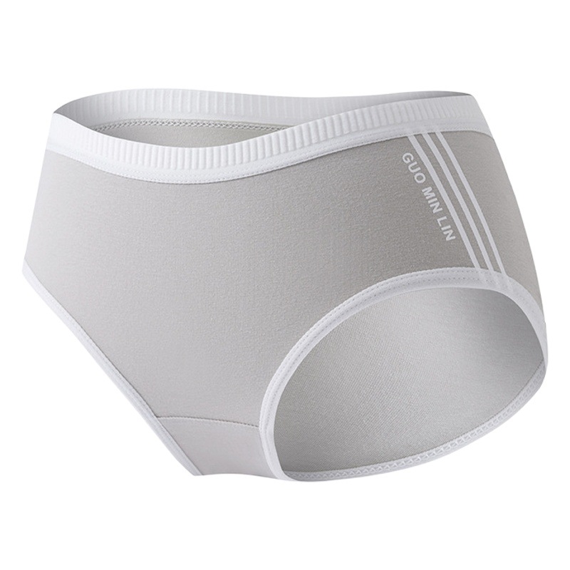 Entrepierna de algodón antibacteriano de las mujeres nuevos deportes sin costura simple japonés Niña de algodón transpirable media cintura ropa interior para mujeres