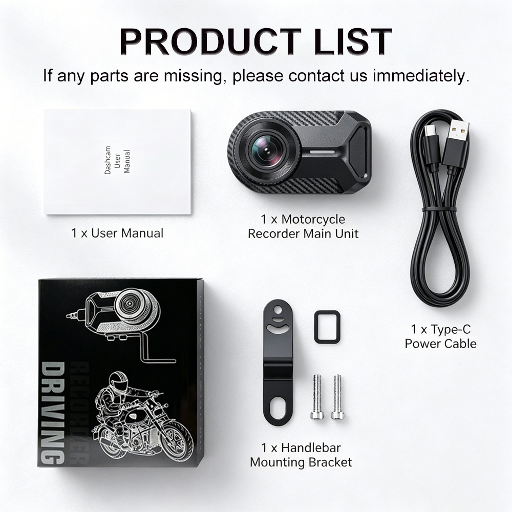 Cross-border bestseller WiFi electric vehicle recorder, waterproof motorcycle dashcam, outdoor rainproof riding camera