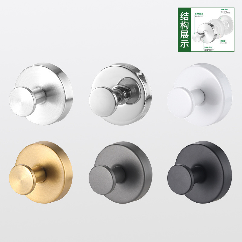 Customized Stainless Steel Suction Cup Hooks Without Punching Holes for Bathroom, Bedroom, Clothes, Living Room Storage Hooks, Traceless Hooks