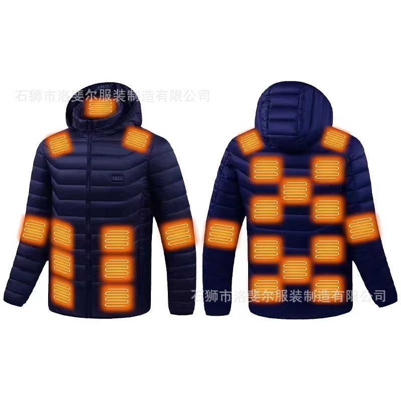 跨境冬季智能发热棉服保暖服发热服加热男女款厂家直售现货速发|undefined