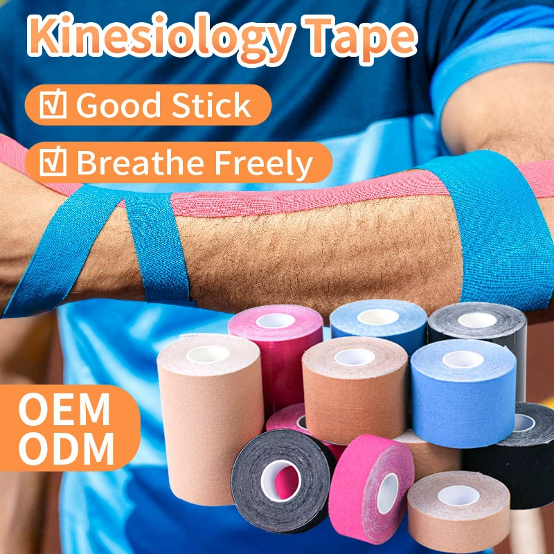CE мышечная пластырь против напряжения FDA внутримышечный эффект пластырь Sports Muscle Kinesiotape