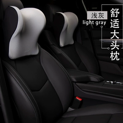 Waist support, Foam Car Seat Pillow Lumbar - skin-friendly-and-comfortable-headrest-light-gray-skin-friendly