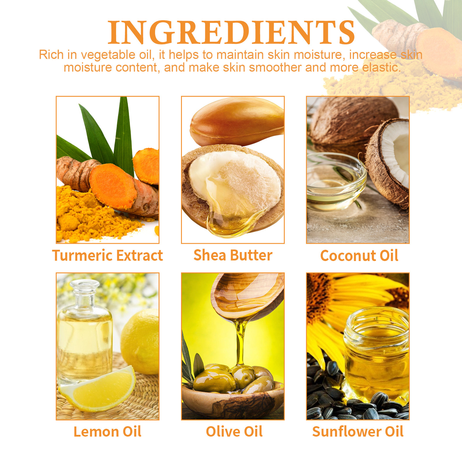 Schöne und hautpflegende Kurkuma-Aufhellungsseife zur Reinigung und Verschönerung von Ellbogen und Knien, Aufhellung, Feuchtigkeitsspendend_voghion.com