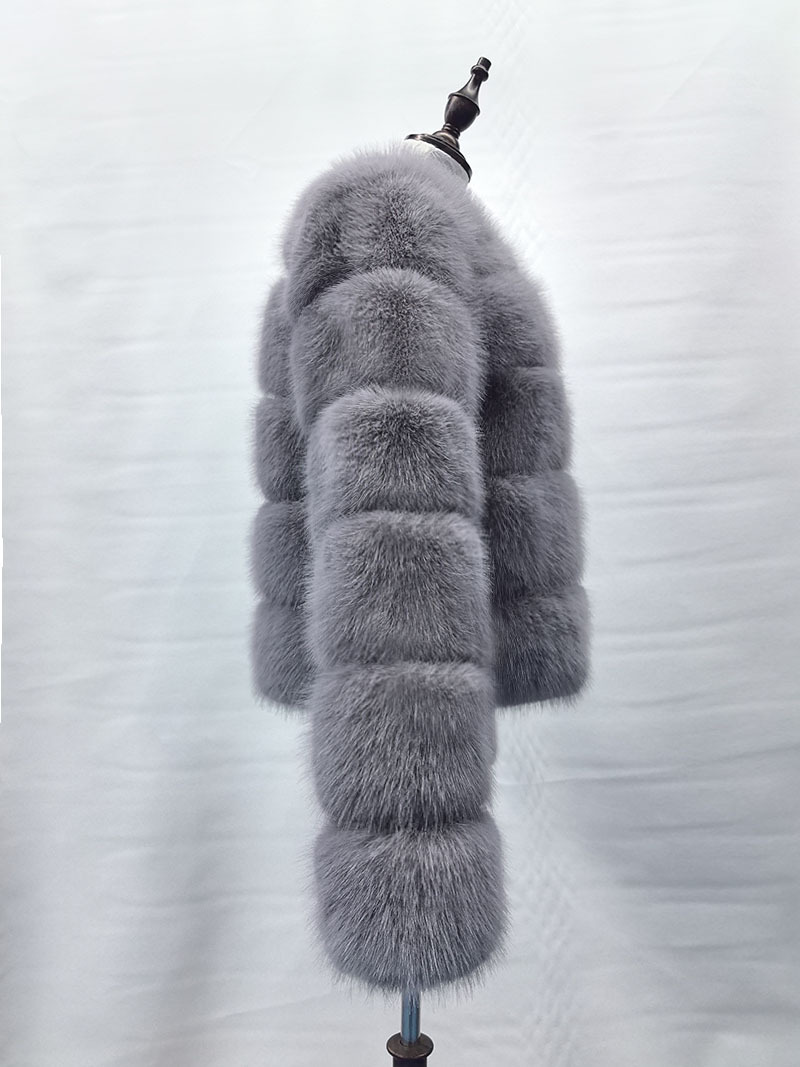 Damenbekleidung Pelz Spleißen Pelzmantel Damen Stil Casual Langarm Winter Warm Pelzmantel_voghion.com