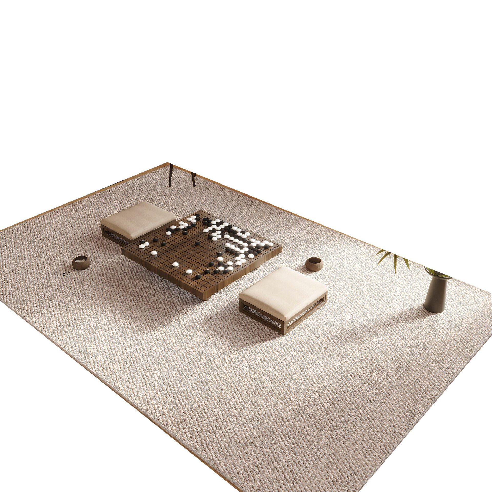 Alfombras de sala de estar imitación de alfombras trenzadas de seda gran área alfombras simple viento resistente al desgaste fácil de cuidar fábrica al por mayor