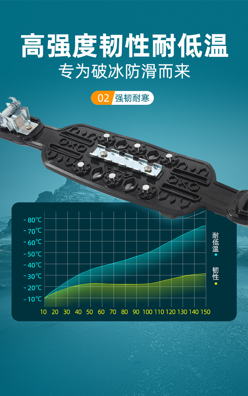 Source factory car snow chain winter tiger claw ice-breaking universal tire crawler off-road SUV snow chain