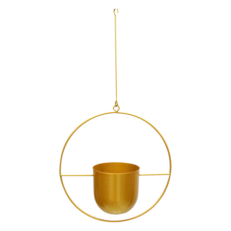 Transfronterizo simple y creativo moderno colgar hierro forjado balcón colgar planta suculenta decoración colgante cesto maceta