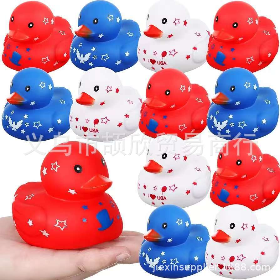 The Source Factory Can Customize 4/5/6cm Independence Day Little Yellow Duck Patriotic Duck Bath Duck