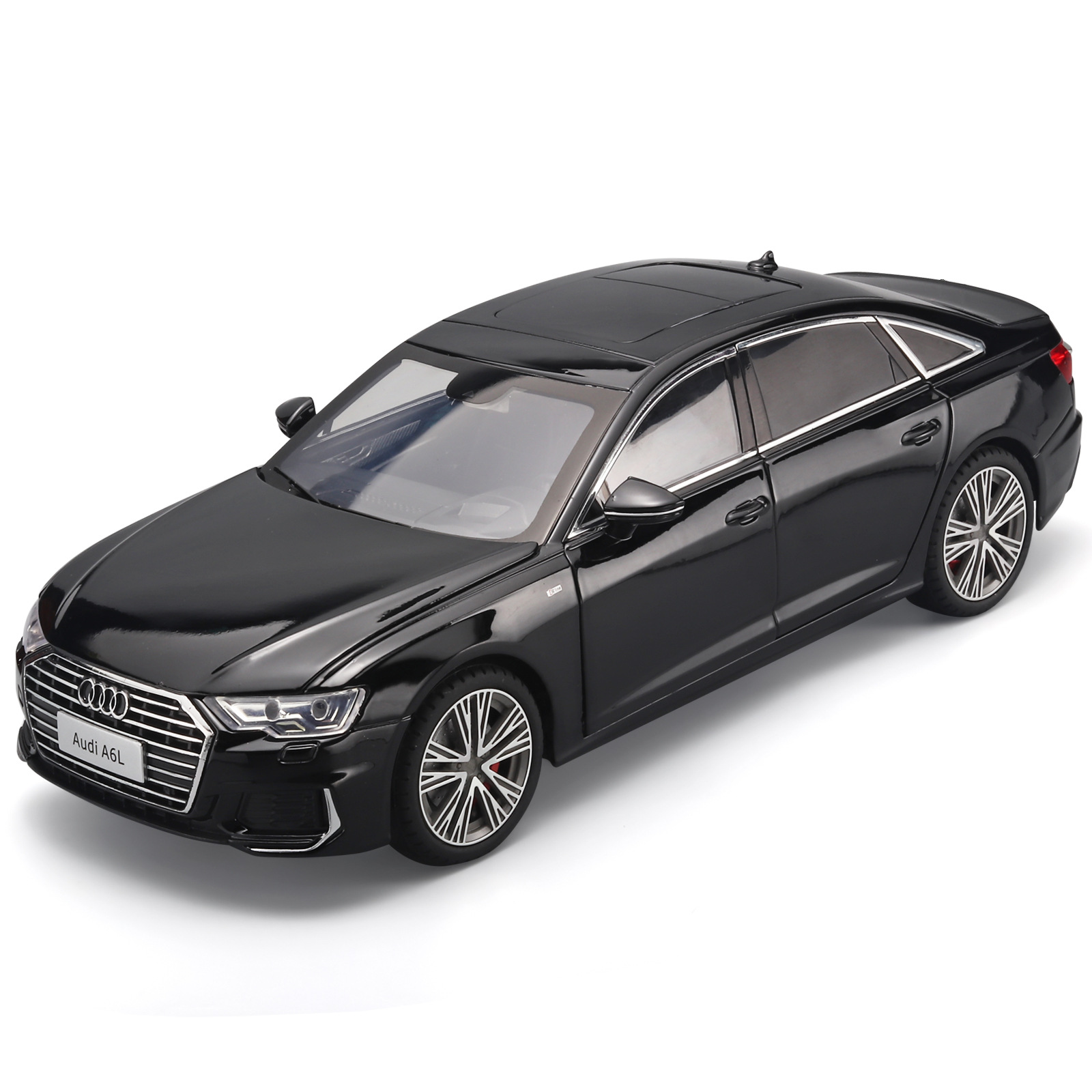 Autorización genuino 1:18 Audi A6 claraboyas panorámicas rueda delantera Tire hacia atrás simulación interior aleación modelo de coche deportivo adornos