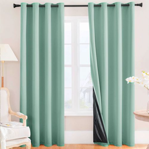 Spring Asia Spunbond Film Cross-border Foreign Trade Curtain Full Blackout Amazon Temu Bestseller Waterproof Solid Color Insulating Curtain Finished Product