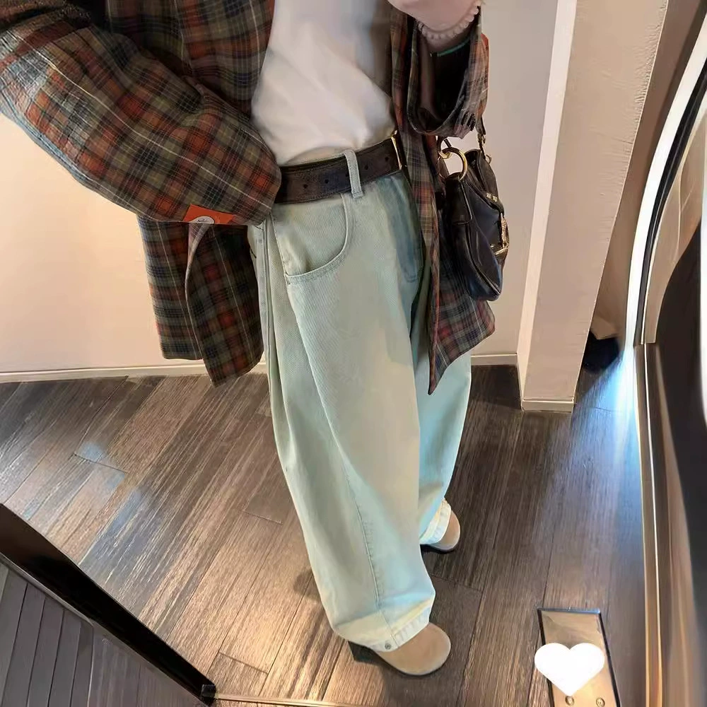 [Готовый запас] VC светлая версия, самые уникальные потертые джинсы, которые вы хотите носить каждый день, длинные брюки.