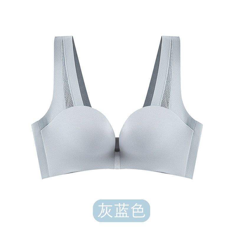 胸が小さい女性向けのシームレス下着、超プッシュアップ、大きなソフトワイヤー、美しい背中のブラジャー、垂れ防止ブラジャー、胸の引き締めブラジャー|undefined