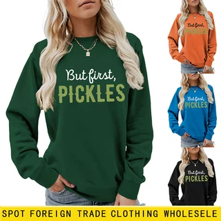 but first pickles亚马逊ebay独立站休闲时尚女秋冬新款卫衣外贸