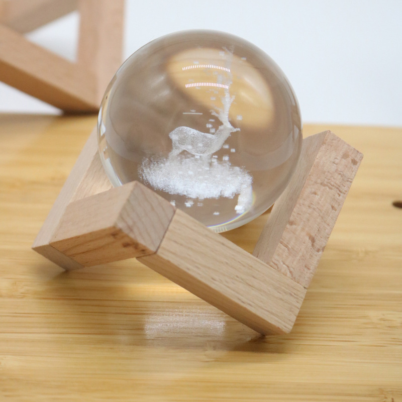 Solid wood moon bracket moon wooden lamp holder Beech base factory wholesale