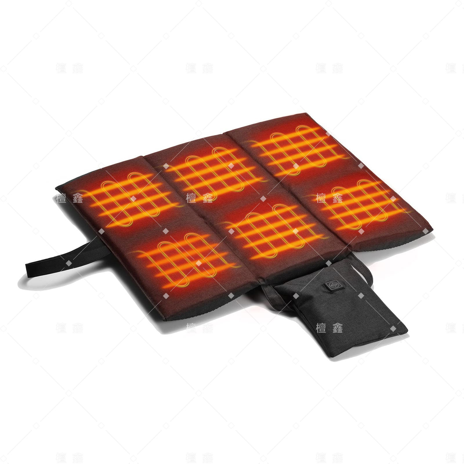 Transfronterizo Amazon al aire libre cojín de calefacción plegable fácil de transportar tres velocidades de control de temperatura para acampar