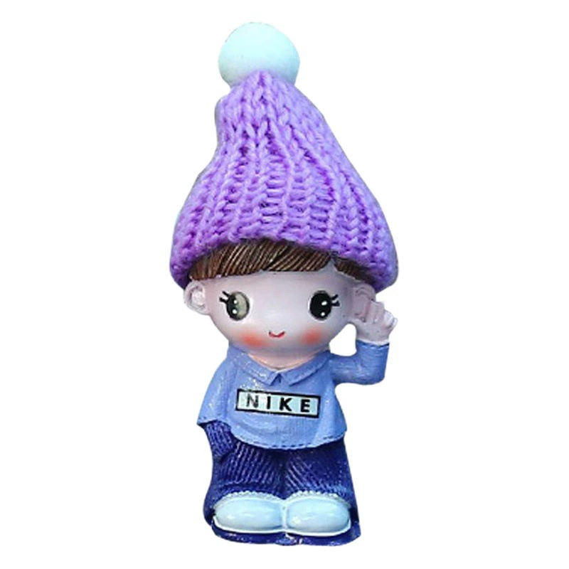 Милые мультяшные фигурки из смолы для автомобиля, комплект из четырех братьев-сестер, креативные украшения для салона авто, оптовые аксессуары для автомобиля, куклы-бобблхеды